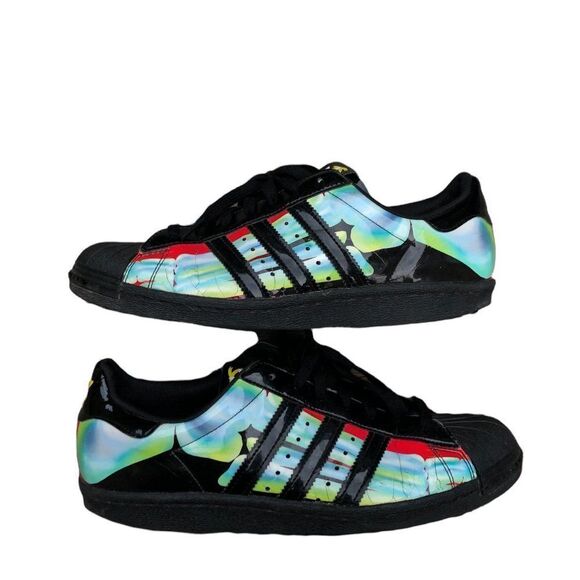 Rare 2015 Adidas Originals Superstar 80s Core Black Size 10 - Picture 6 of 16